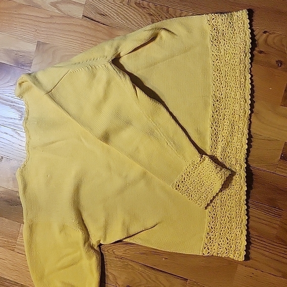TERRY LEWIS YELLOW SWEATER Size 1X - Picture 6 of 10